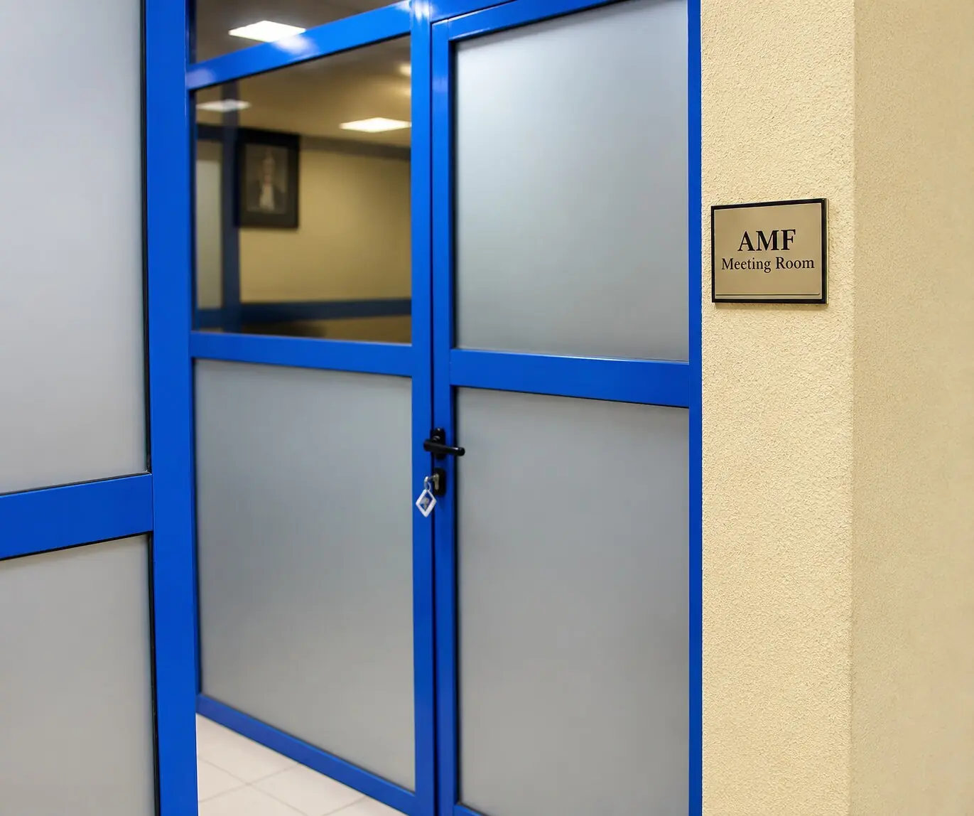 Entrance to a meeting room in the chambers